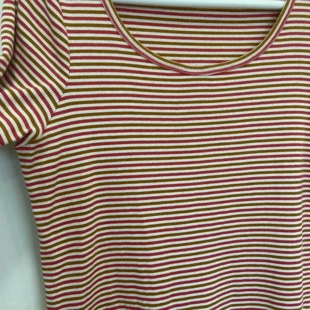 Madewell Swingy Tee Dress in‎ Stripe Size S